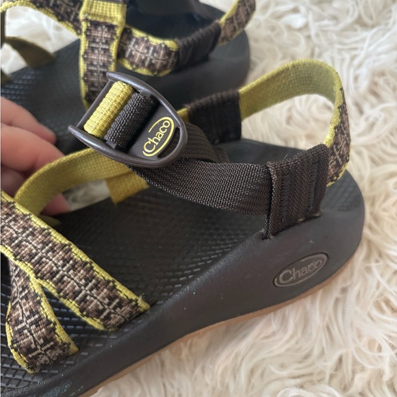 Brown and Yellow Strappy Chaco Sandals - Picture 4 of 6